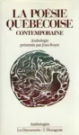 La Poésie québécoise contemporaine vignette